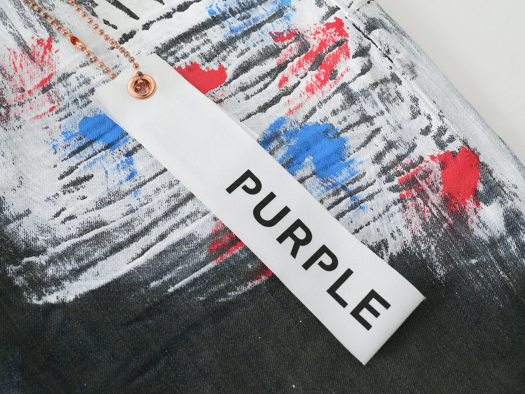 Purple Brand "Paint Splatter" Skinny Jeans”