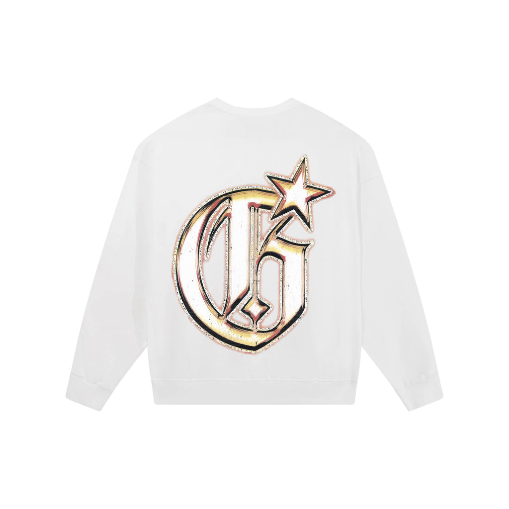 Godspeed "Art Dept" Mugshot Crewneck - White