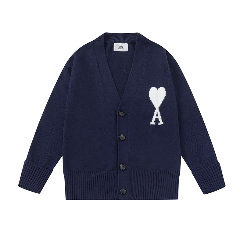AMI Paris Ami de Coeur V-Neck Cardigan Unisex