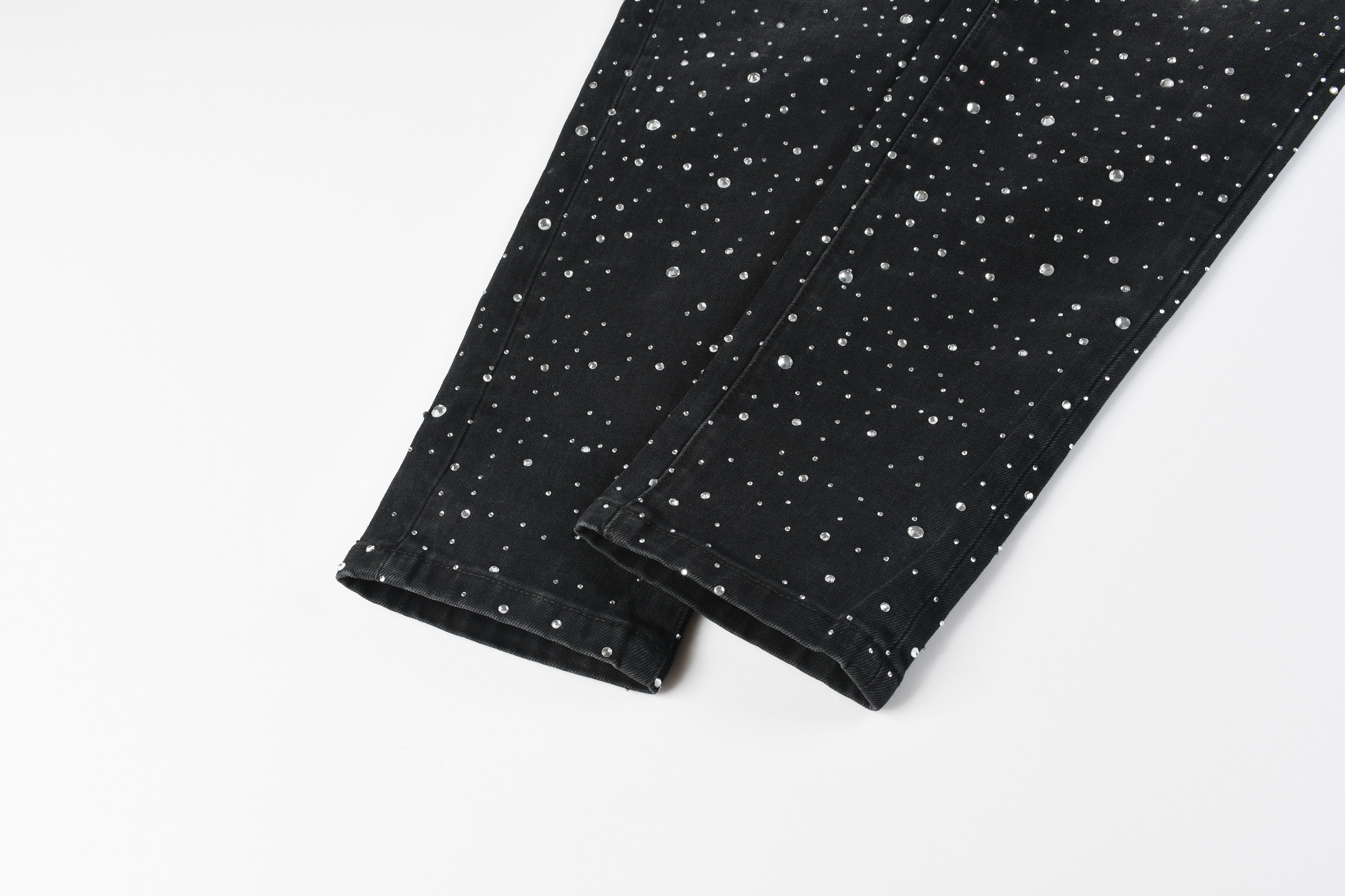 Purple Brand "Crystal" / "Embellished" Skinny Jeans - Black*