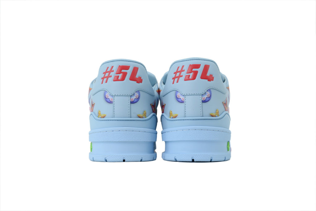 Louis Vuitton LV Trainer "Light Blue Flower Motif"