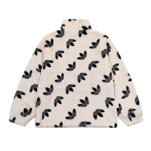 Addias Originals Monogram Sherpa Fleece Zip-Up Jacket