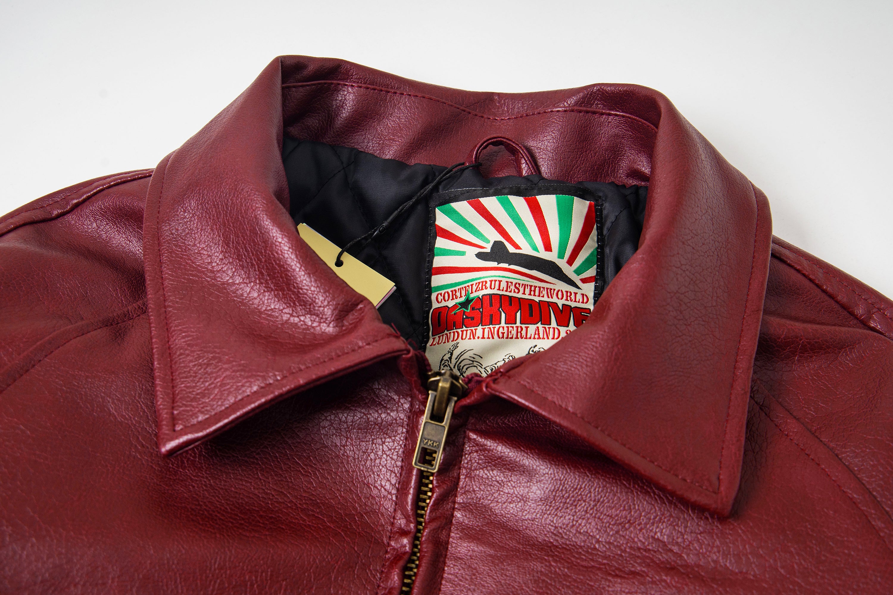 Corteiz Alcatraz Leather Bomber Jacket