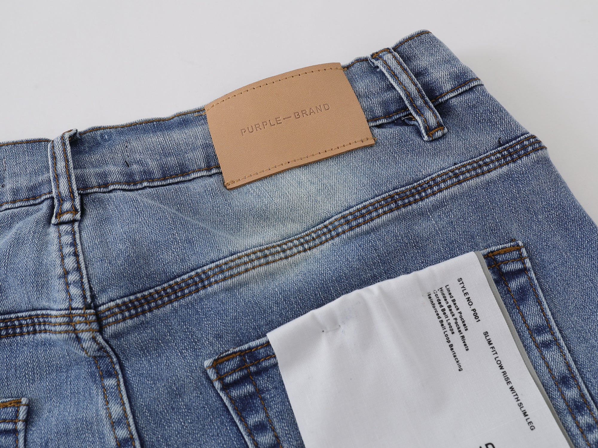 Purple Brand Light Wash Distressed Skinny Jeans