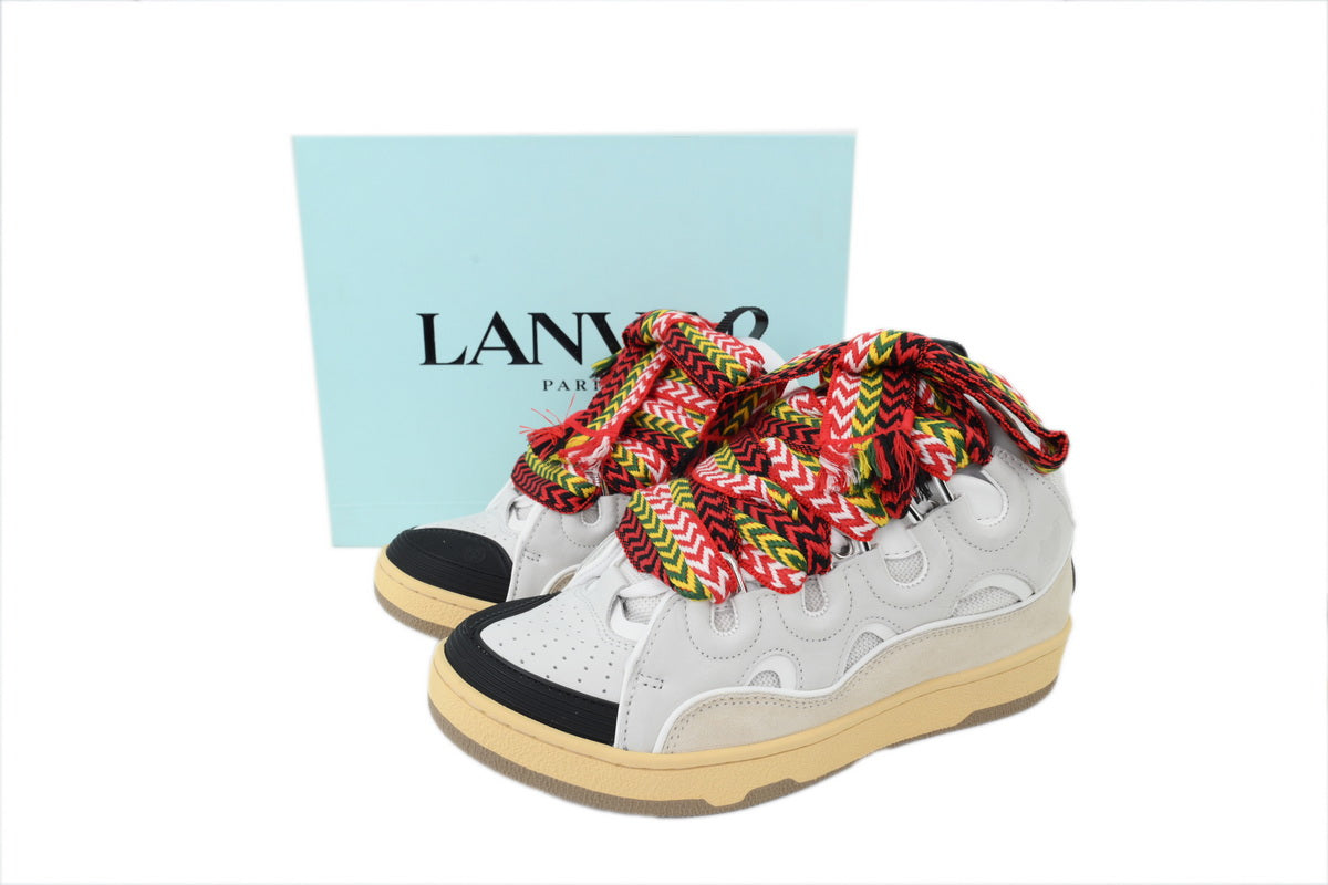 Lanvin Curb Sneaker Weiß/Hellgrau/Schwarz