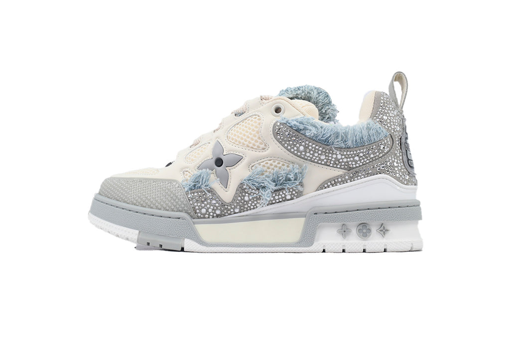 Louis Vuitton LV Trainer Maxi "Grey Denim Crystal