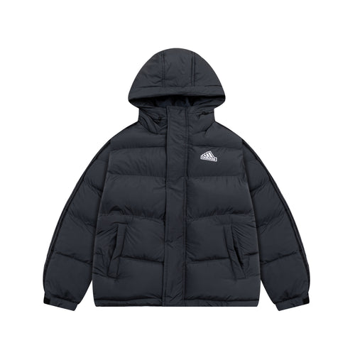 Addias 3-Stripes Oversized Hooded Puffer Jacket