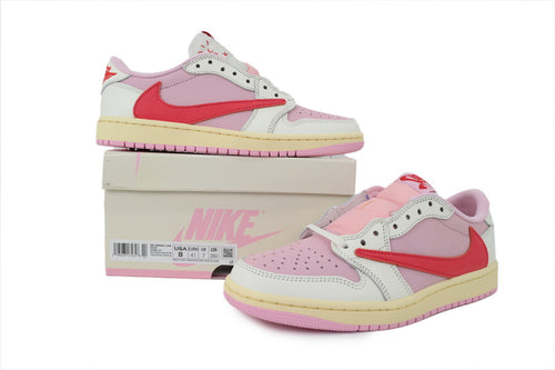 Air Jordan 1 Low OG x Travis Scott "Shisa White Pink Red"