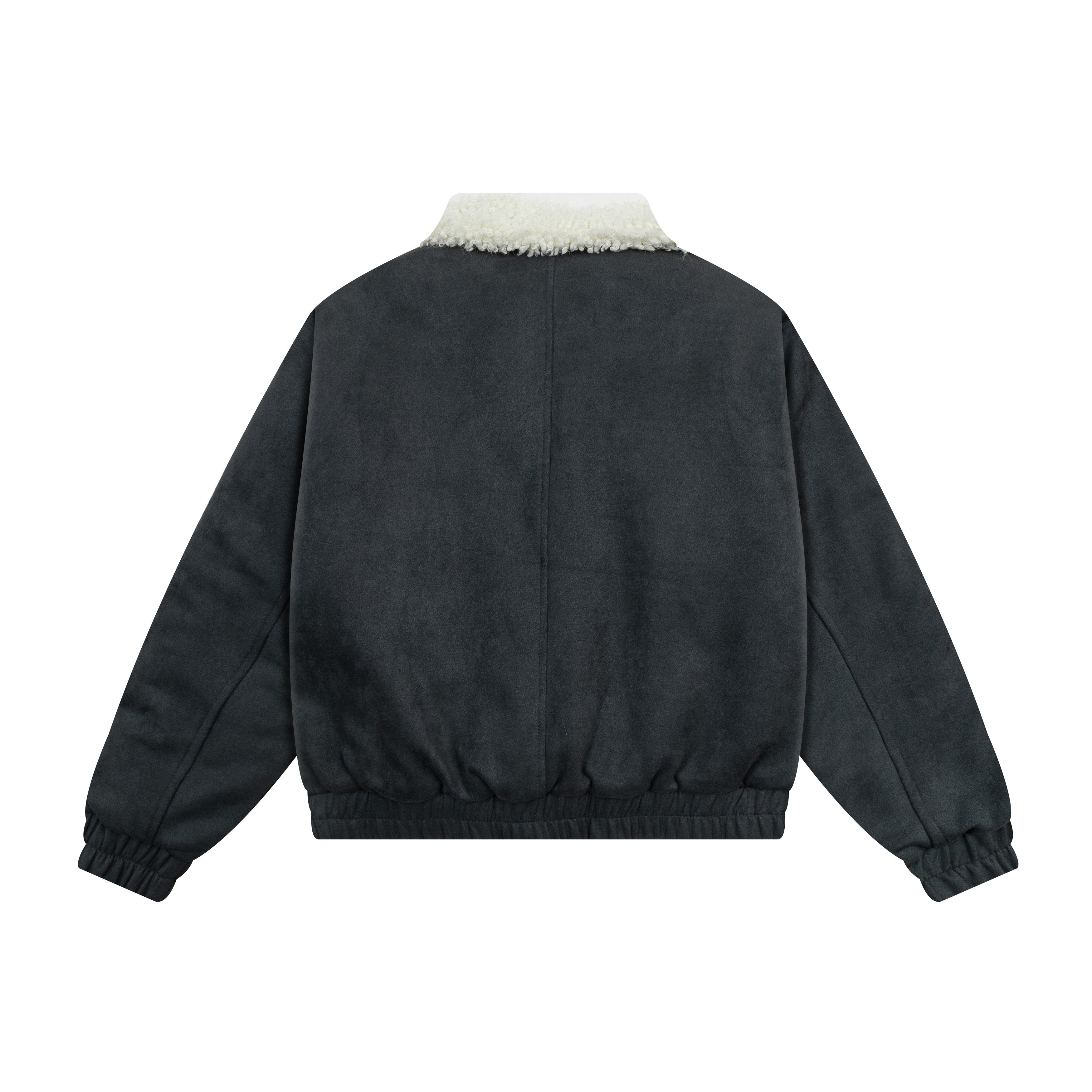 Addias Originals Cropped Sherpa Lined Faux Suede Jacket