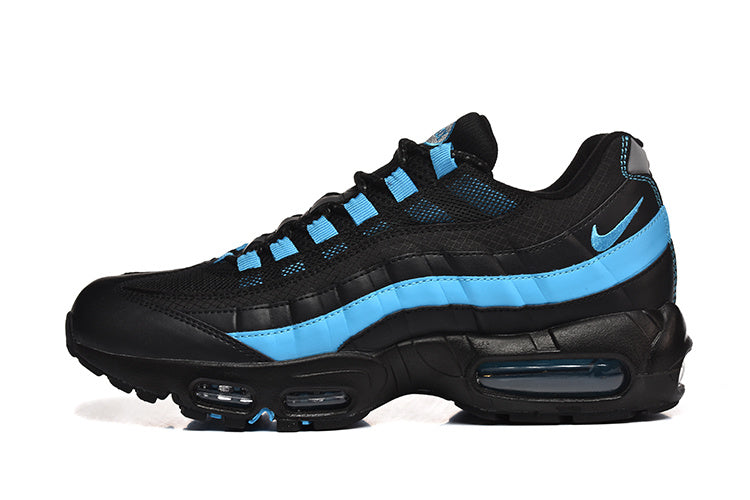This is a Nike Air Max 95 in a black and university blue colorway