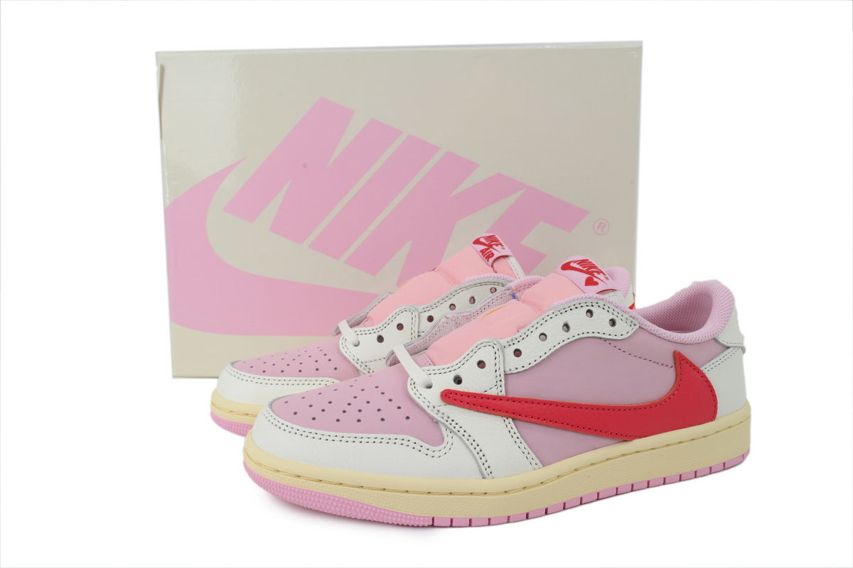Air Jordan 1 Low OG x Travis Scott "Shisa White Pink Red"