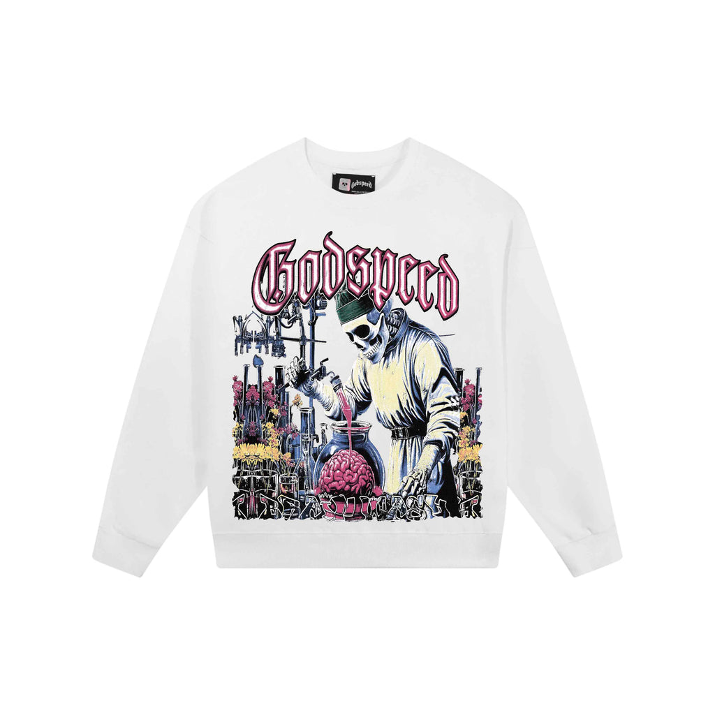 Godspeed "Brain Wash" Wissenschaftler-Rundhals-Sweatshirt