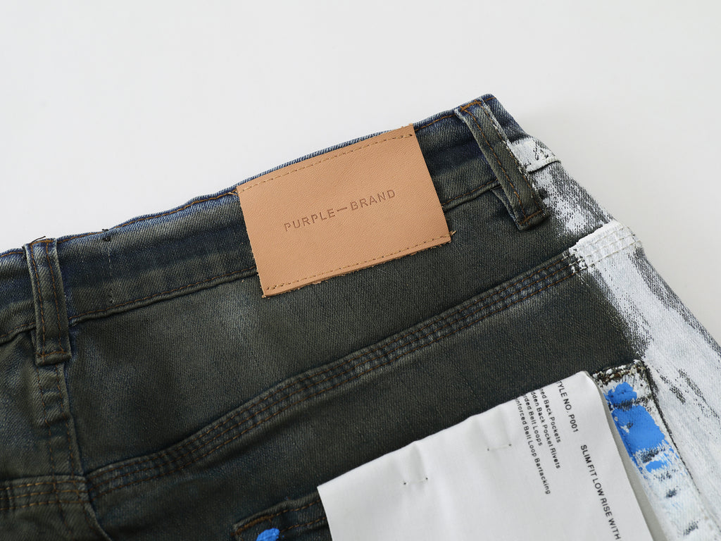Purple Brand "Paint Splatter" Skinny Jeans”
