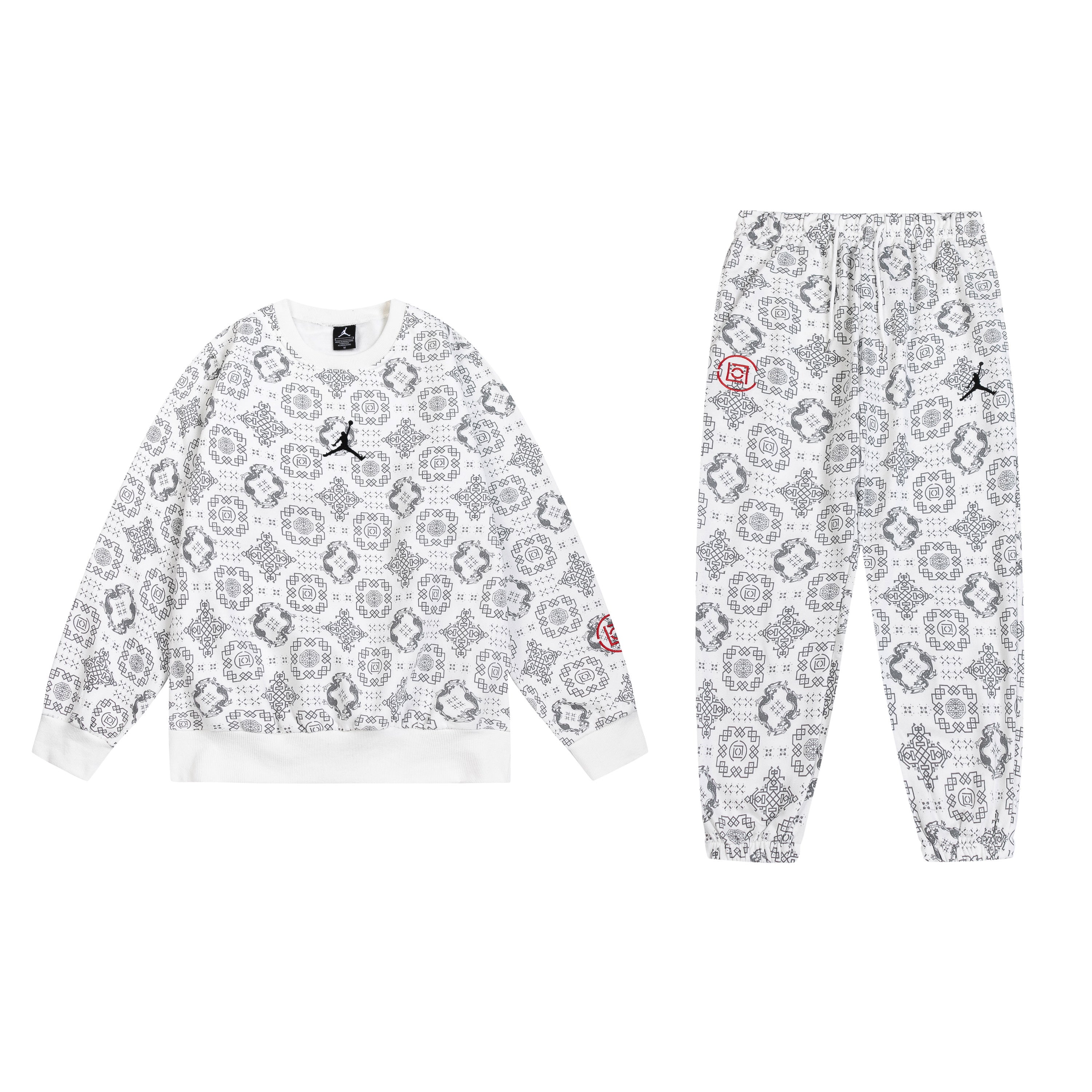 Jordan Brand Quai 54 All-Over Print Sweatsuit Set pieces