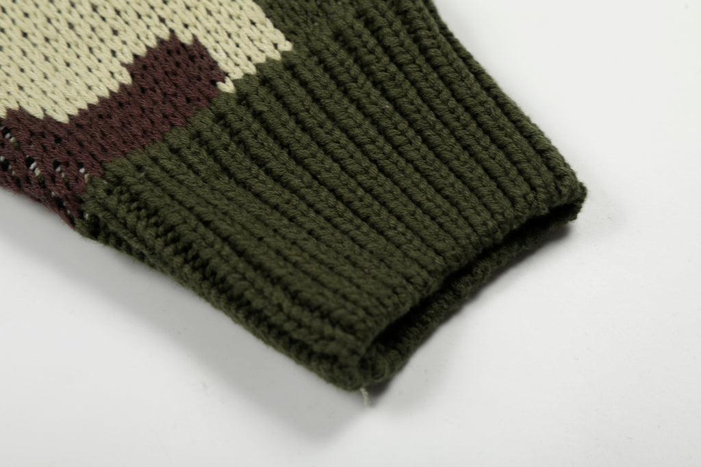 Corteiz Camo Knit Zip Hoodie / Cardigan