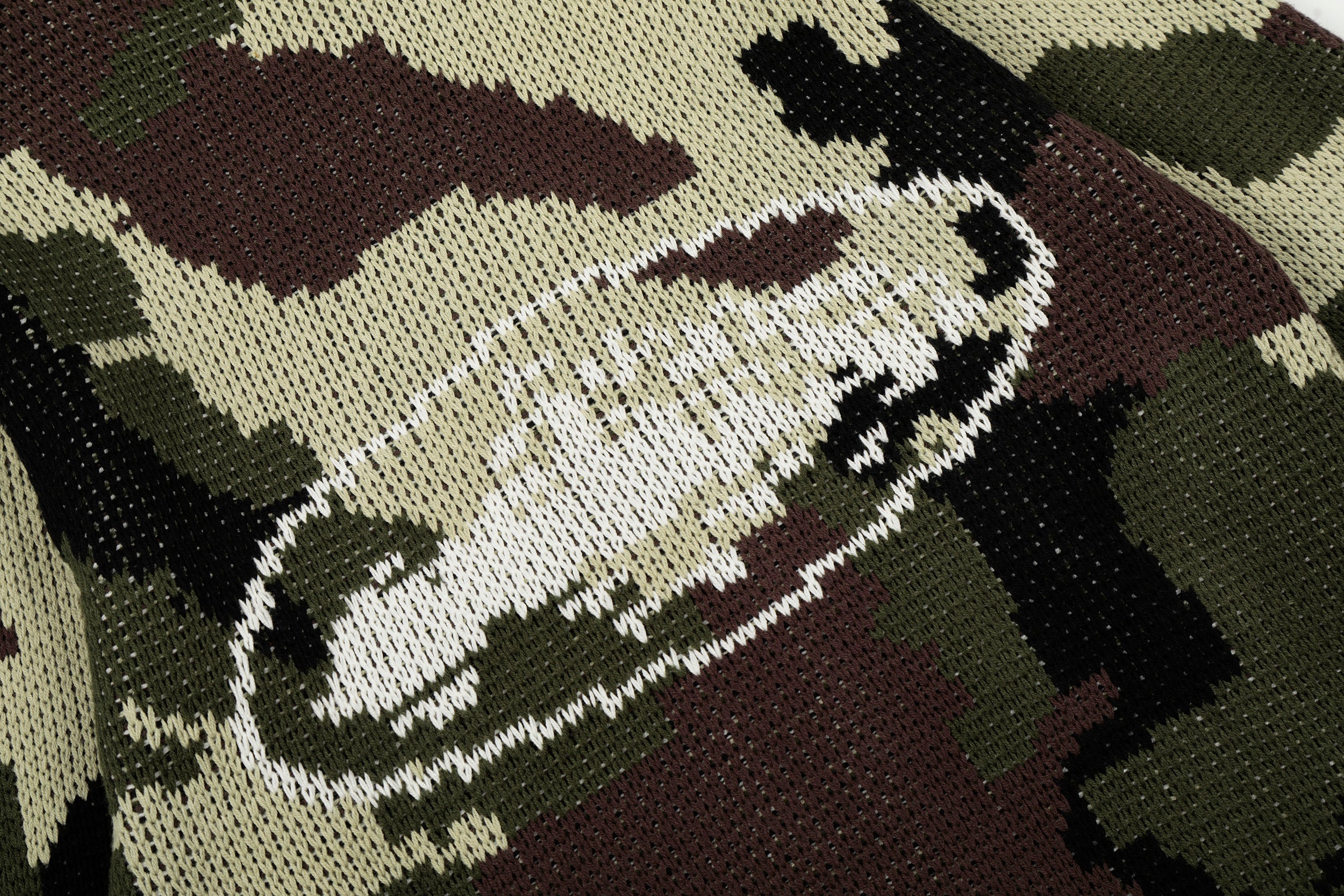 Corteiz Camo Knit Zip Hoodie / Cardigan