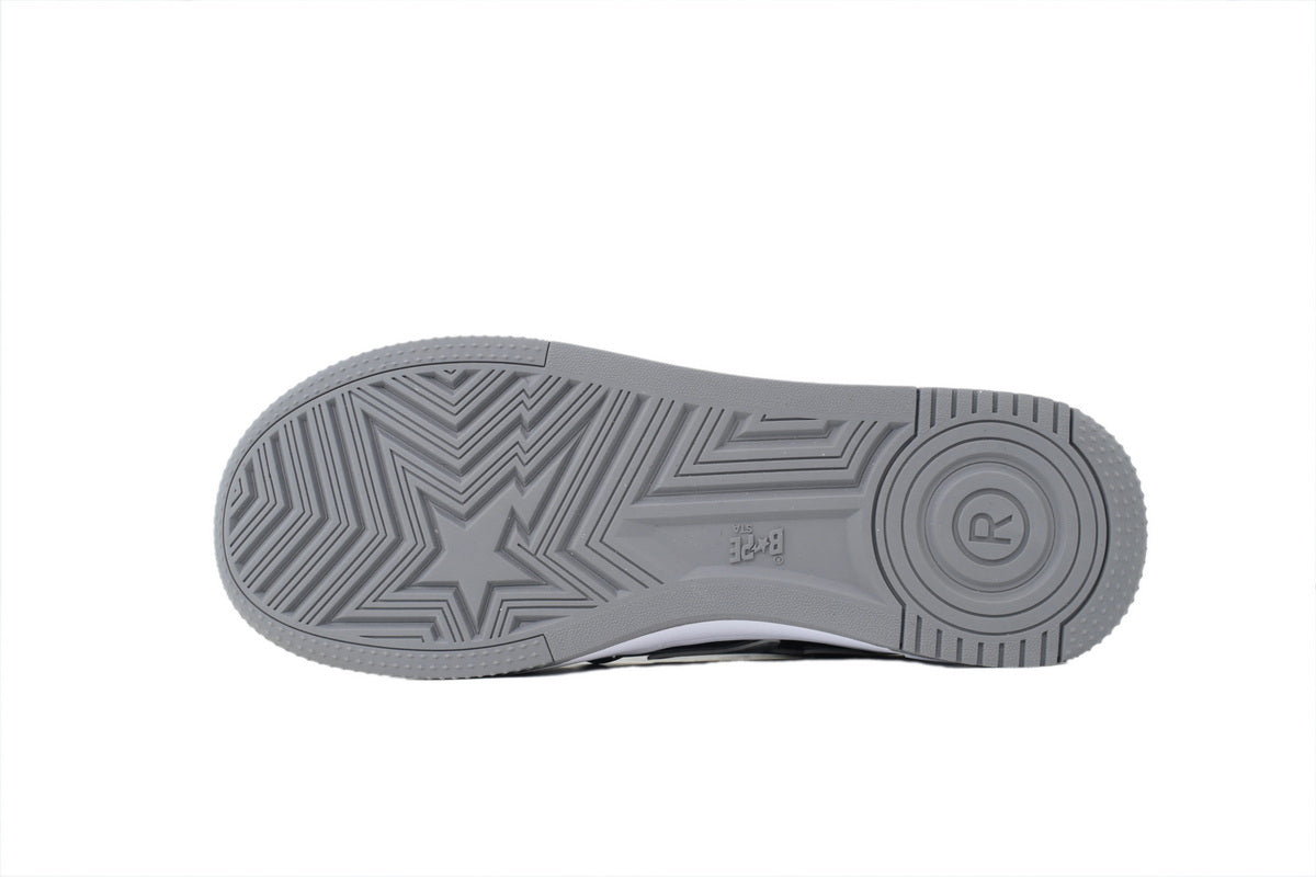 Bape Sta low “grey/black/white”