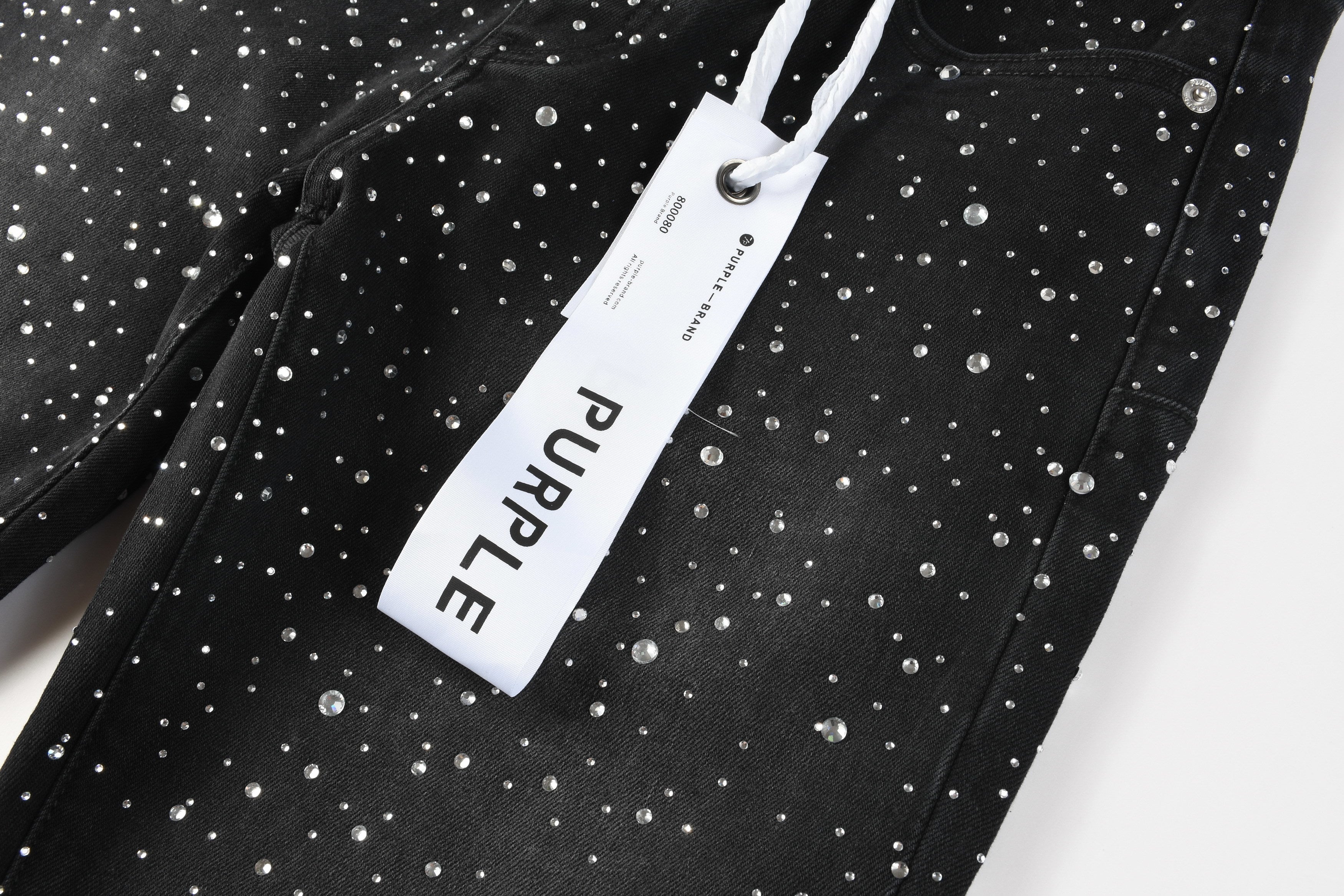 Purple Brand "Crystal" / "Embellished" Skinny Jeans - Black*