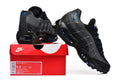 This is a Nike Air Max 95 in a black, grey, and blue colorway.