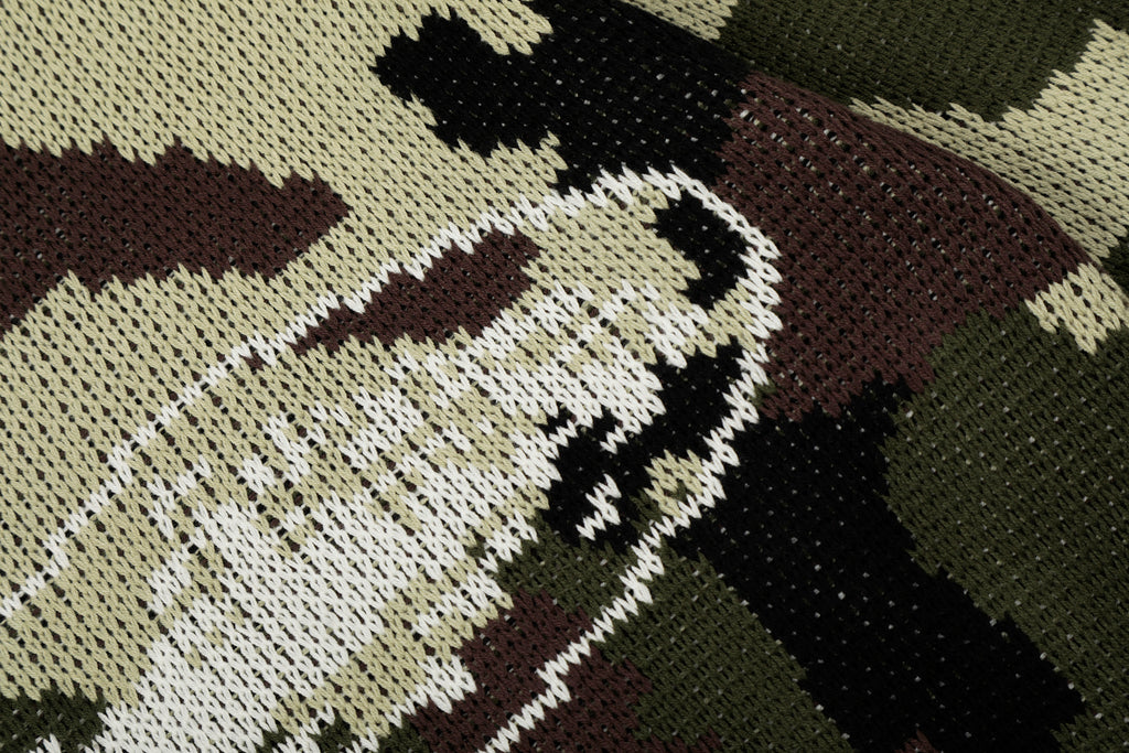 Corteiz Camo Knit Zip Hoodie / Cardigan