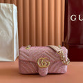 GG Marmont Crystal Mini-Kettentasche - Rosa