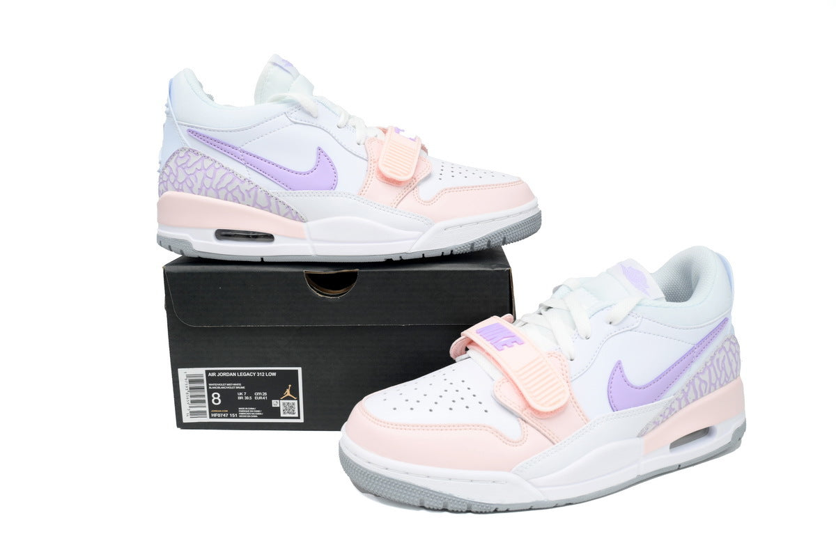 Jordan Legacy 312 Low White/Pink Bloom white/pink/purple pastel