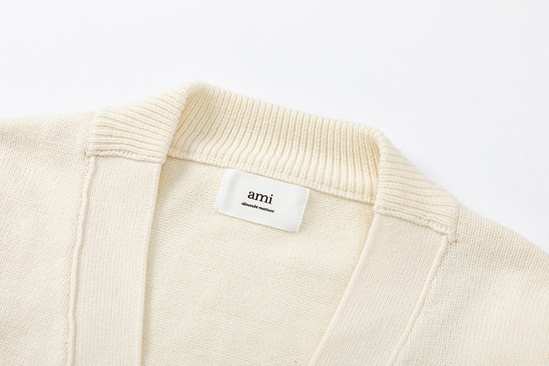 AMI Paris Ami de Coeur V-Neck Cardigan Unisex