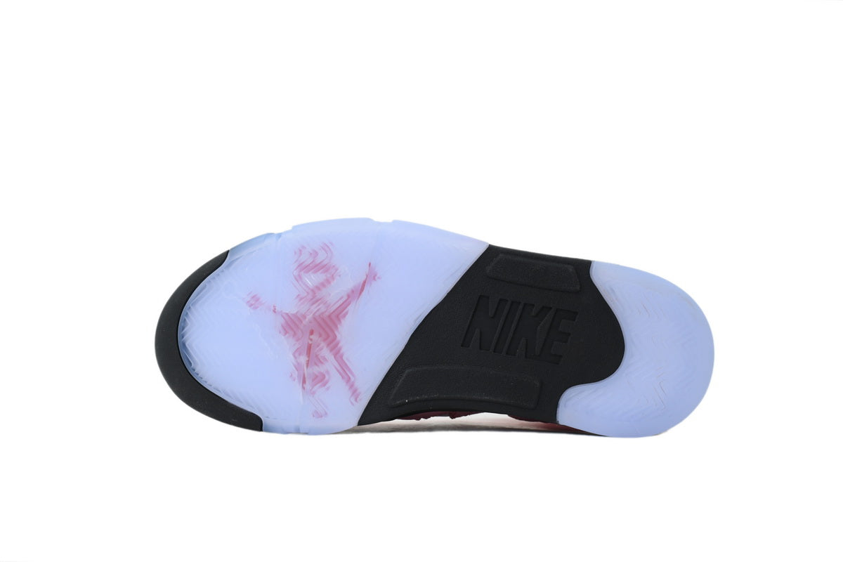 Awake NY x Air Jordan 5 Arctic Pink + black/red shark teeth + “23” heel
