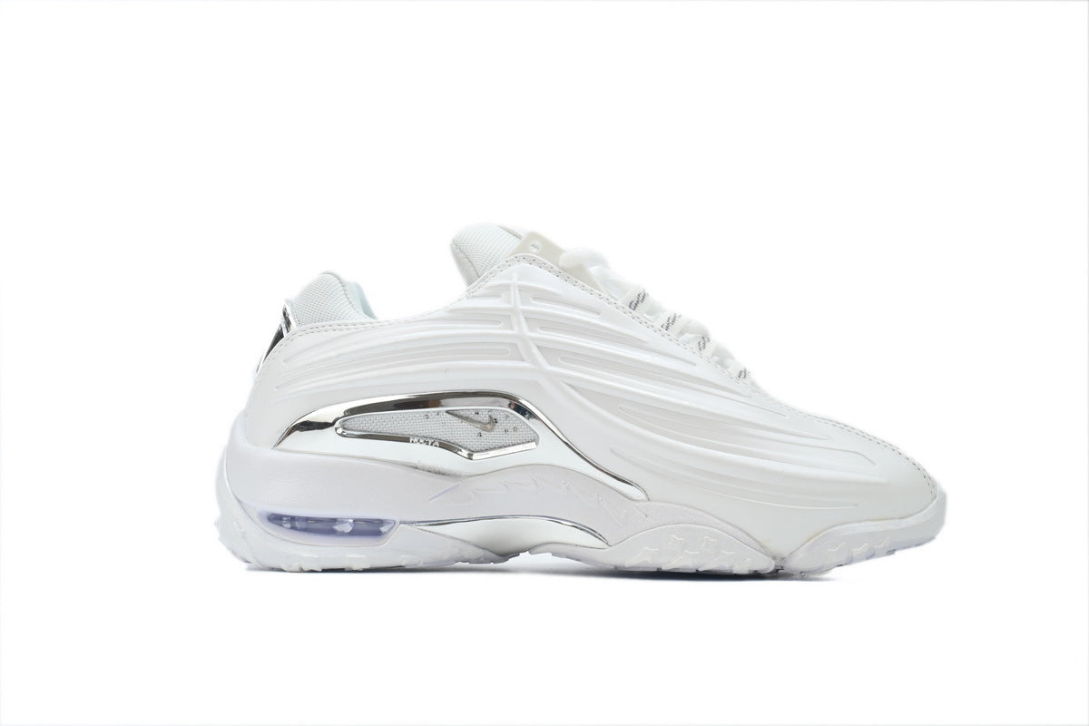 Nike Hot Step 2 x Drake NOCTA White/Chrome" Chrome heel + shank, all white upper