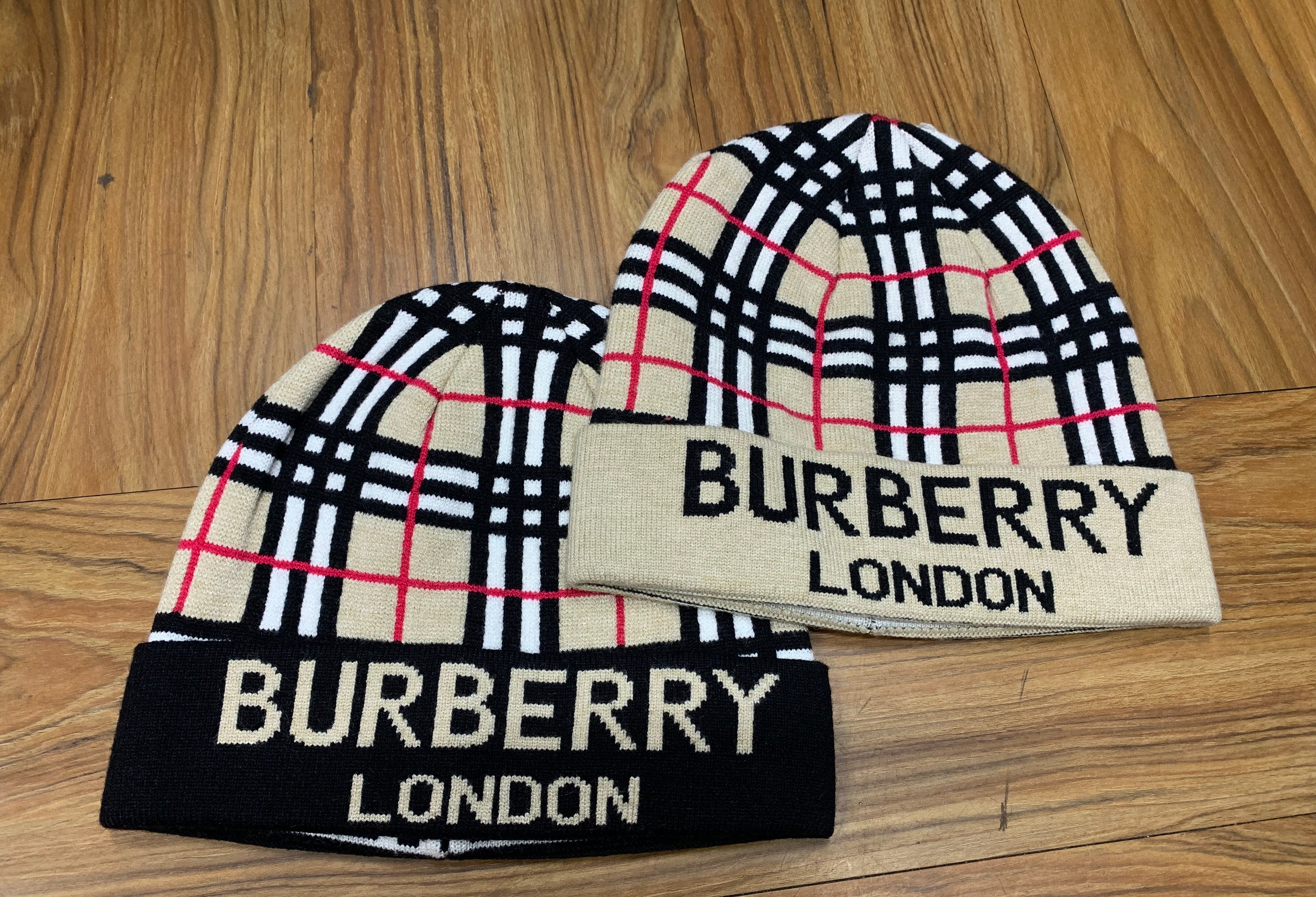 Burberry Vintage Check Knit Beanie* - "Archive Beige/Black" & "Black/Cream"