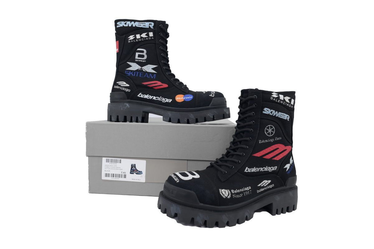 Balenciaga "Skiwear Logo" Combat Boots