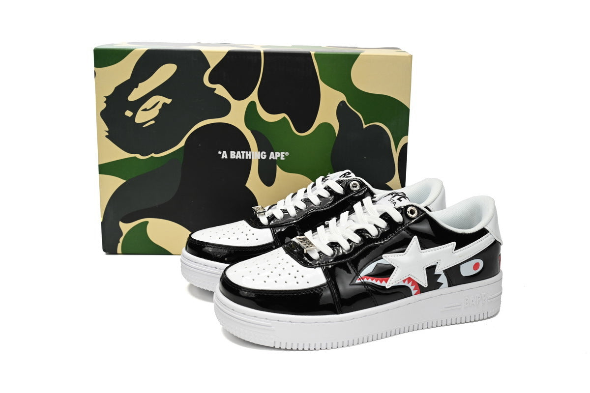 Bape Sta low Black/White Shark
