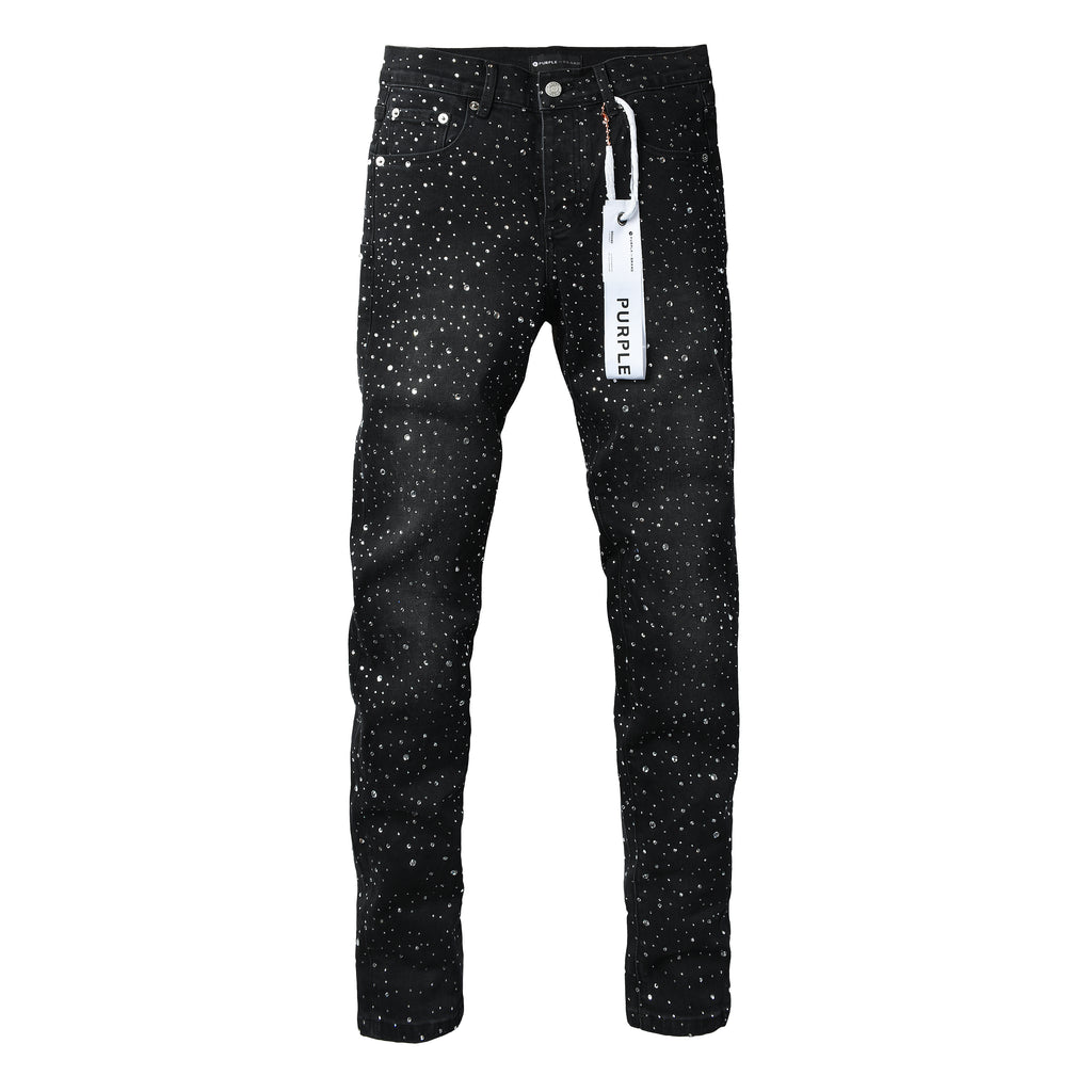 Purple Brand "Crystal" / "Embellished" Skinny Jeans - Black*