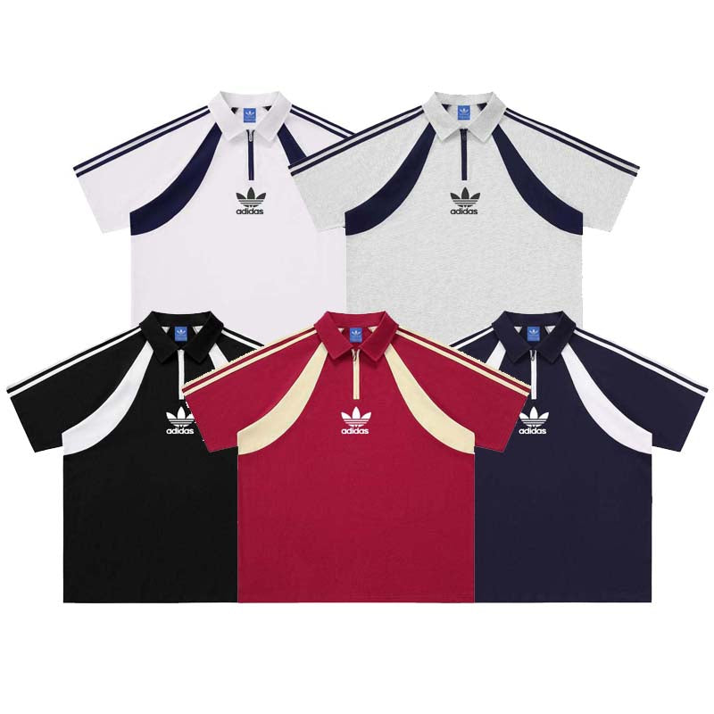 Addias Originals Trefoil 1/4 Zip Polo Shirt