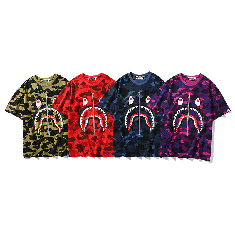 BAPE Shark Camo Tees