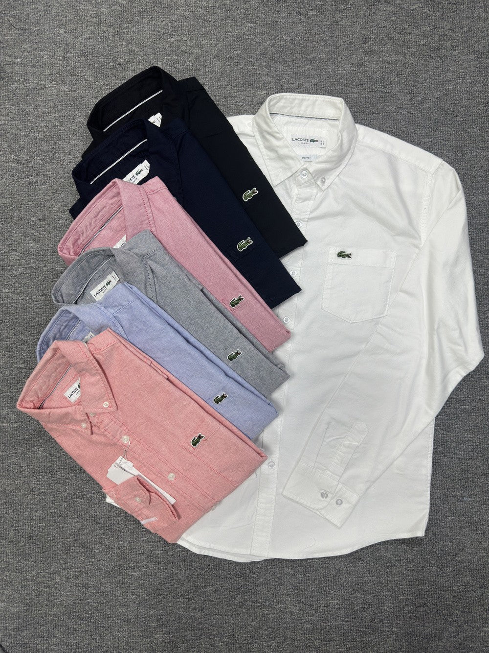 Lacoste Classic Fit Oxford Button-Down Shirt - Long Sleeve