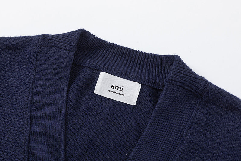 AMI Paris Ami de Coeur V-Neck Cardigan Unisex