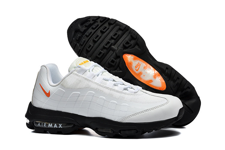 Nike Air Max 95 in a white/orange/black colorway.