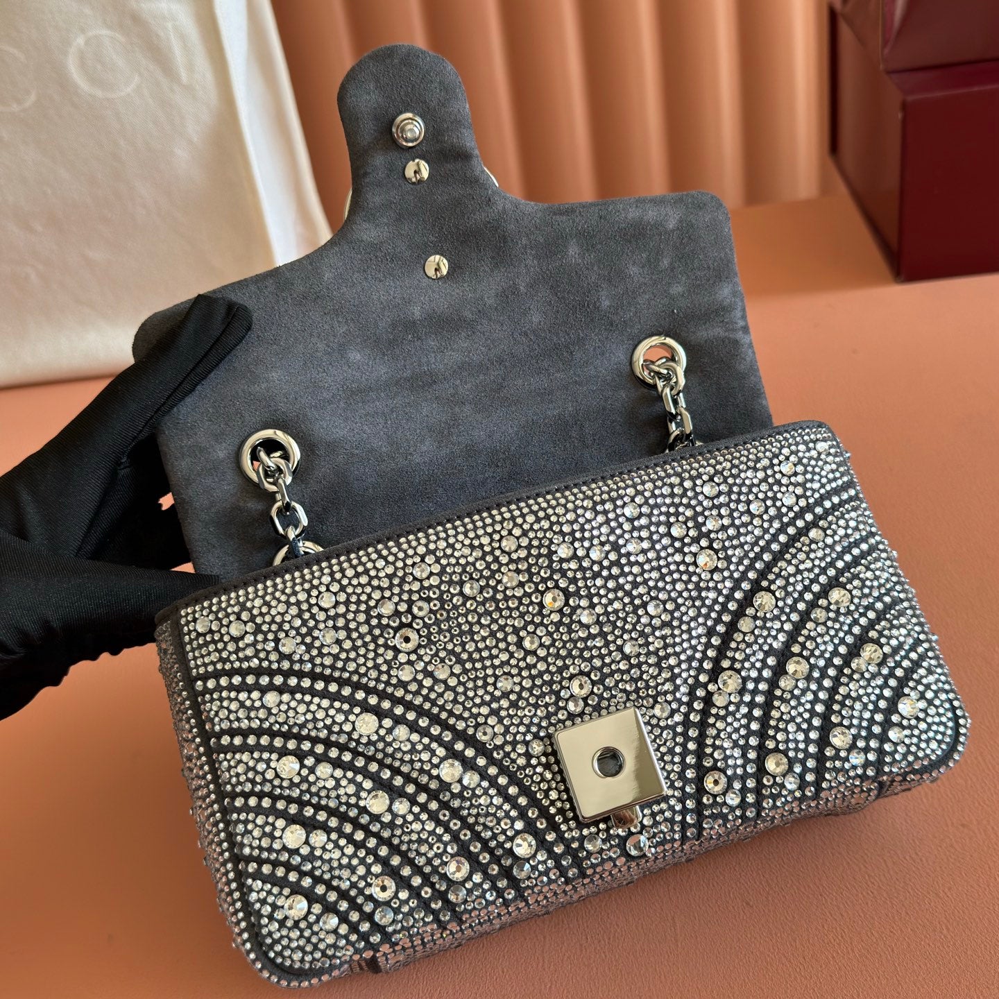 GG Marmont Crystal Mini-Kettentasche