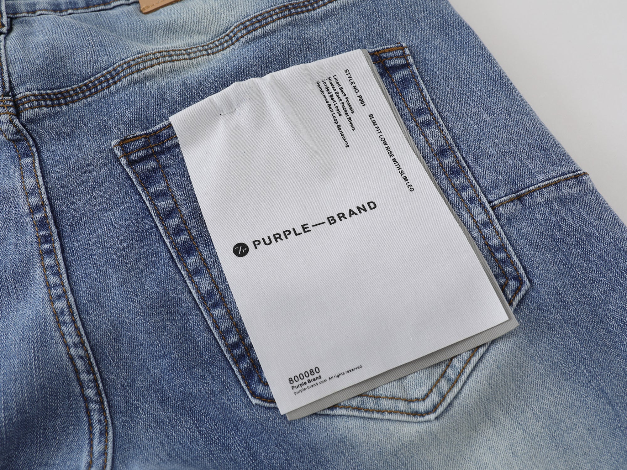 Purple Brand Light Wash Distressed Skinny Jeans