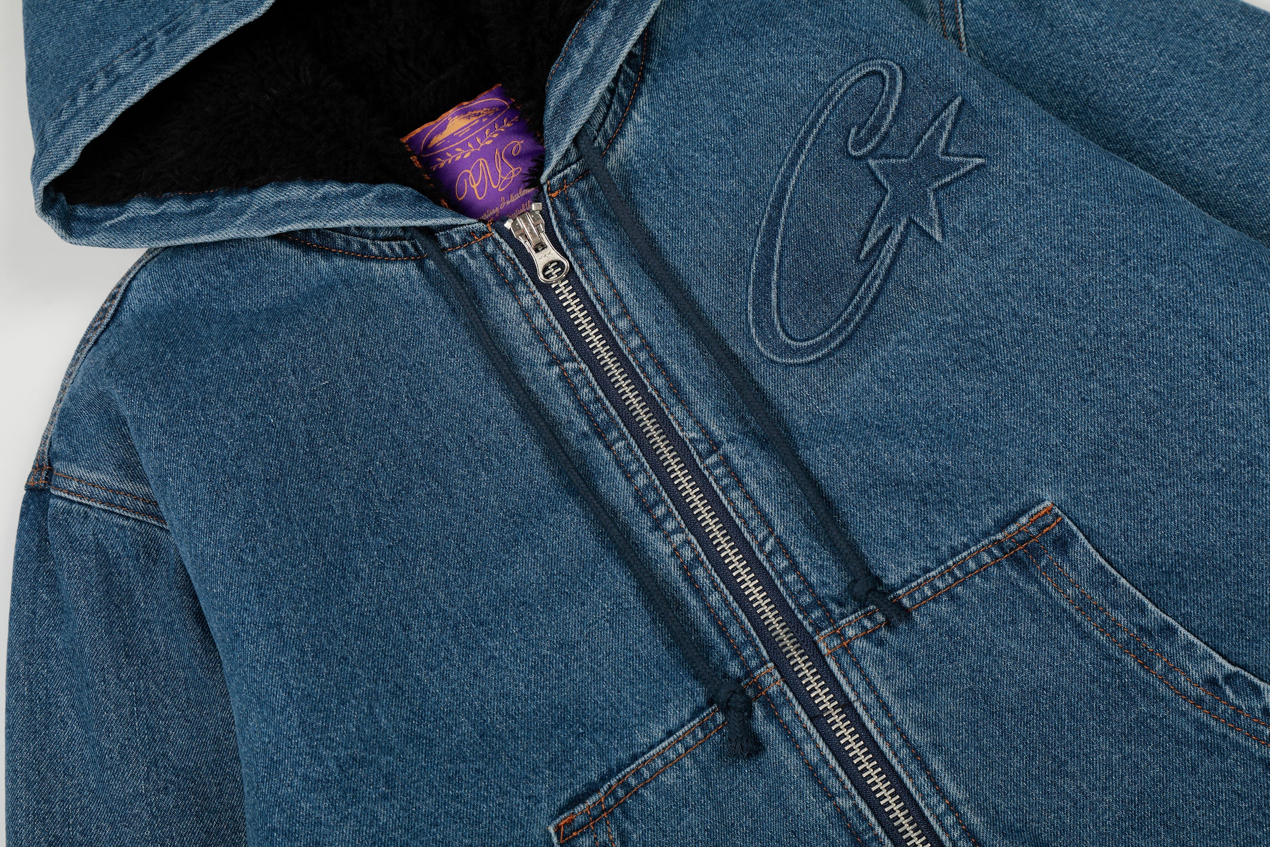 Corteiz Denim Hoodie Jacket