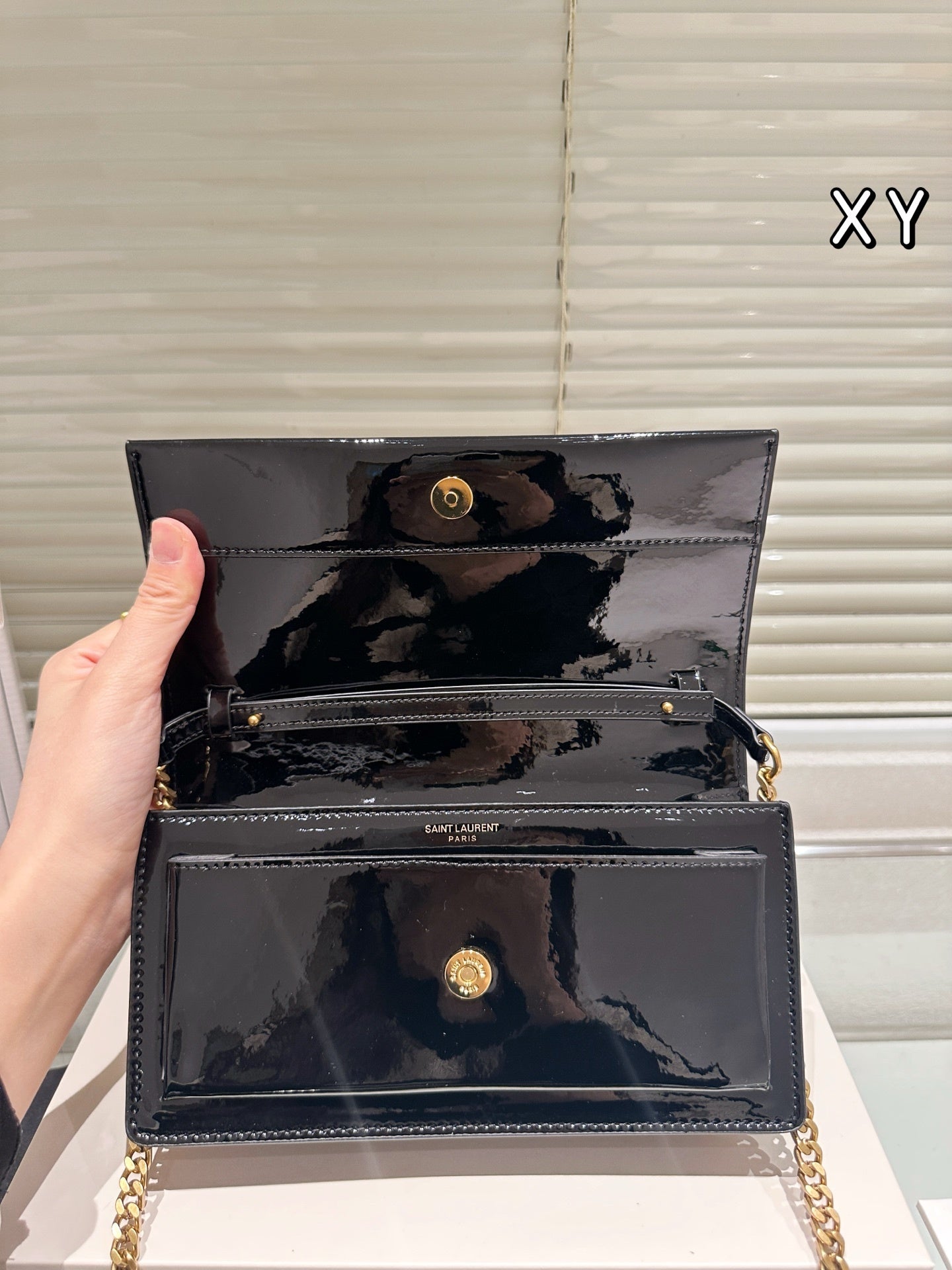 YSL Saint Laurent "Kate" Chain Wallet / Clutch