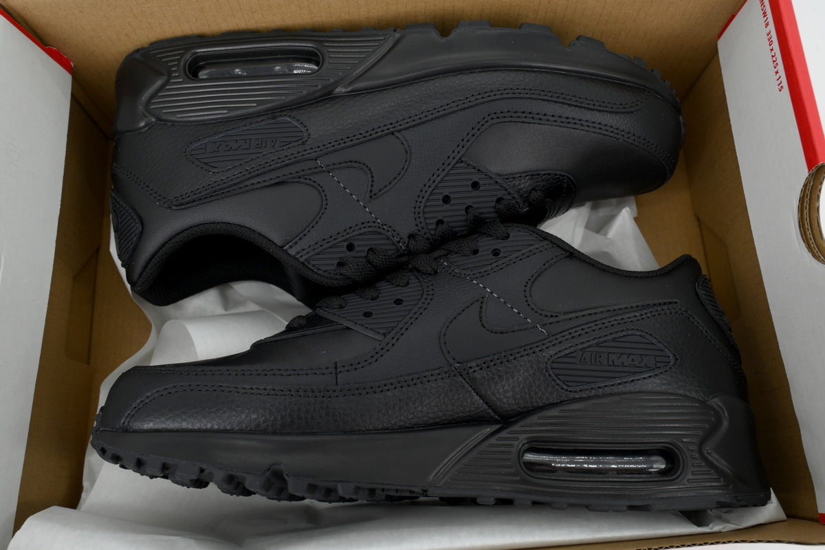 Nike Air Max 90 Leather Triple Black"