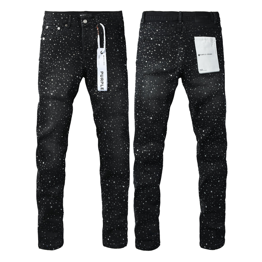 Purple Brand "Crystal" / "Embellished" Skinny Jeans - Black*