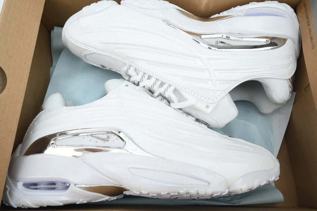 Nike Hot Step 2 x Drake NOCTA White/Chrome" Chromfersen + Schaft, komplett weißes Obermaterial