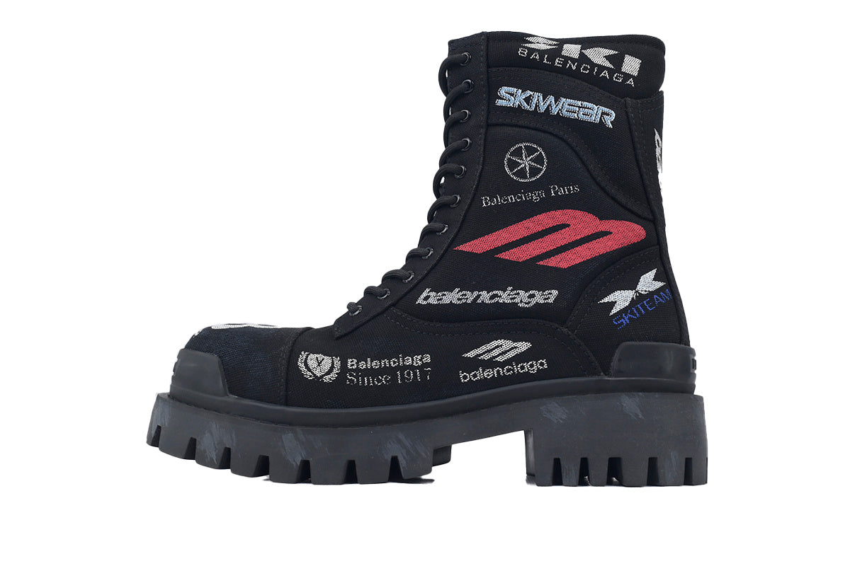 Balenciaga "Skiwear Logo" Combat Boots