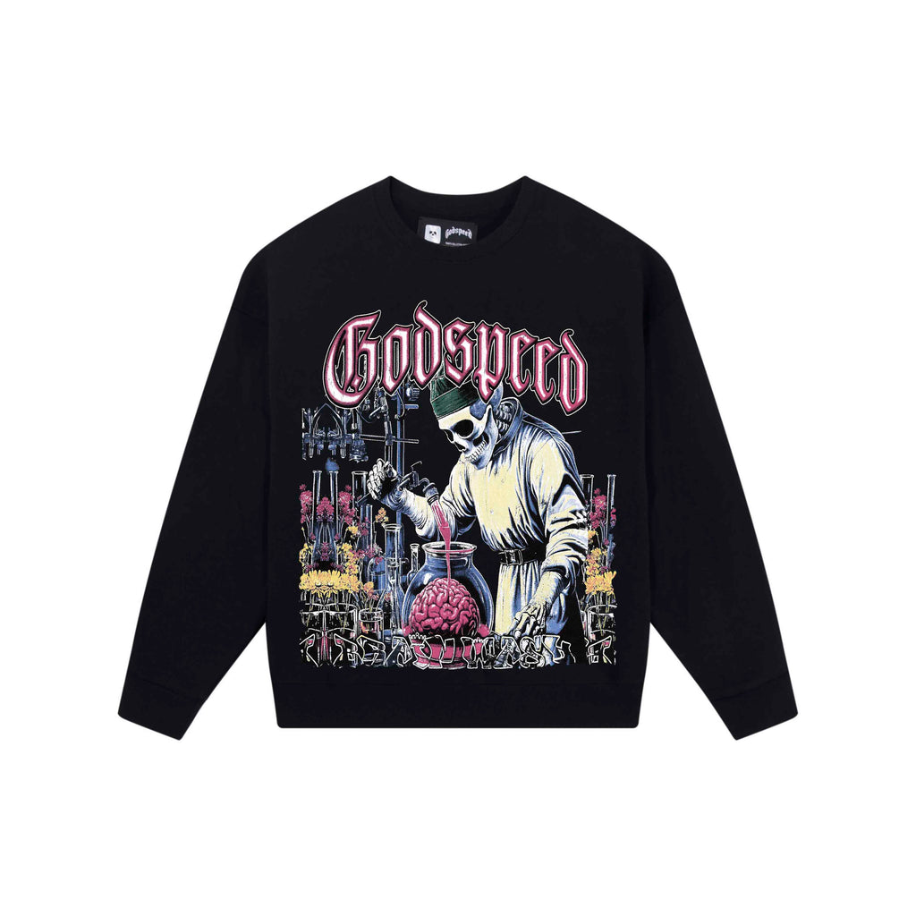 Godspeed "Brain Wash" Wissenschaftler-Rundhals-Sweatshirt