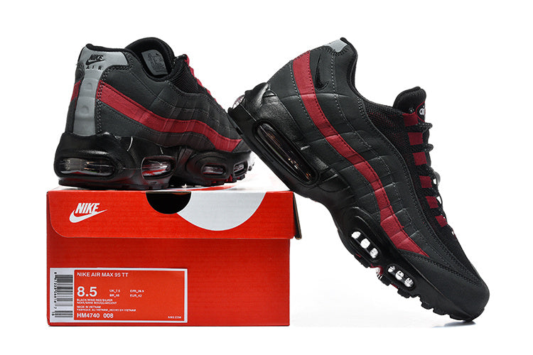 This is a Nike Air Max 95 in a black and red colorway