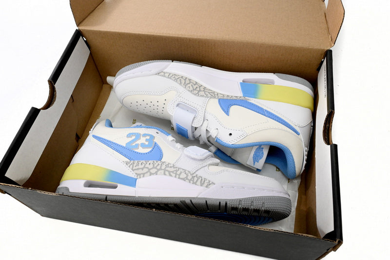 Jordan Legacy 312 Low UNC Blue white/blue/yellow gradient