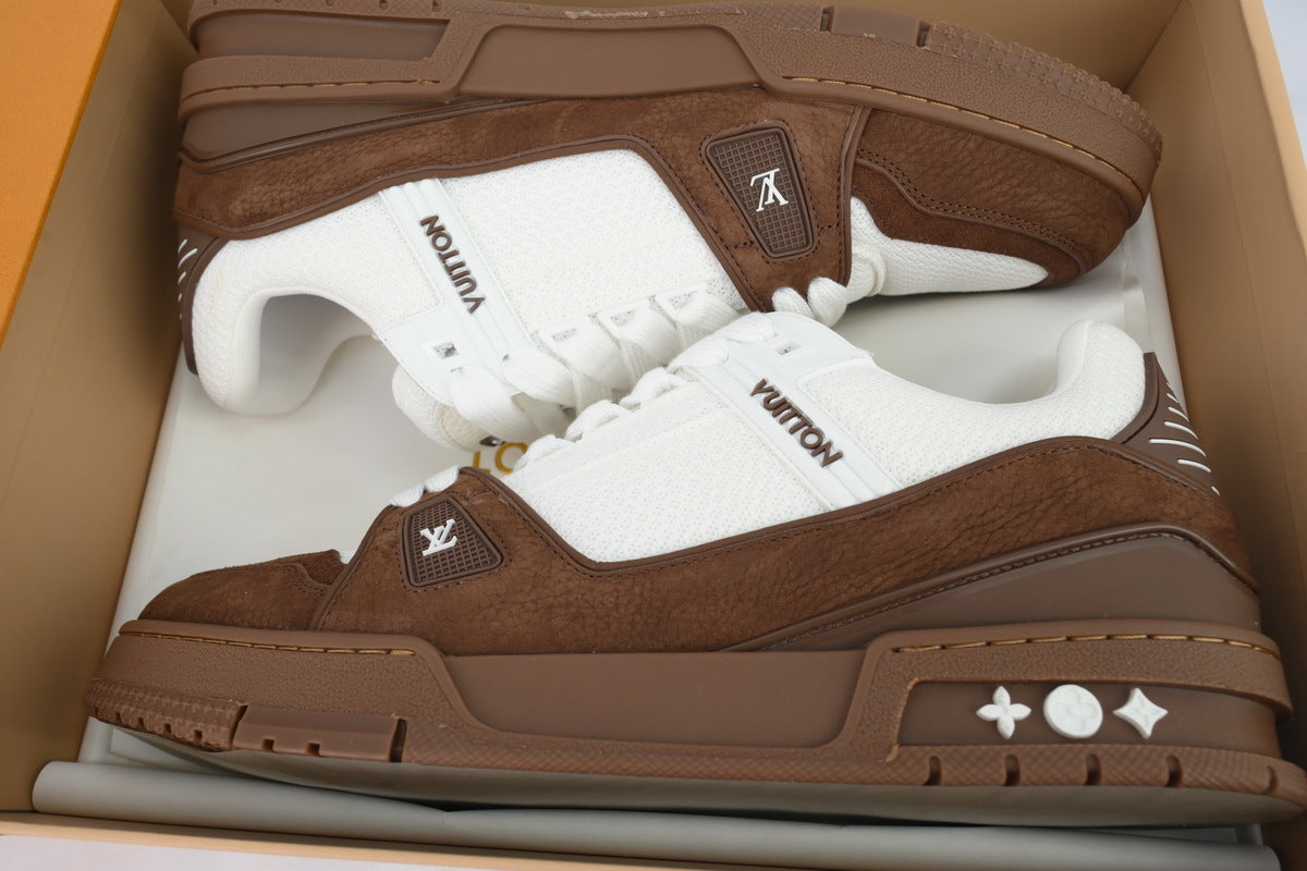 Louis Vuitton LV Trainer "Mocha Brown / White